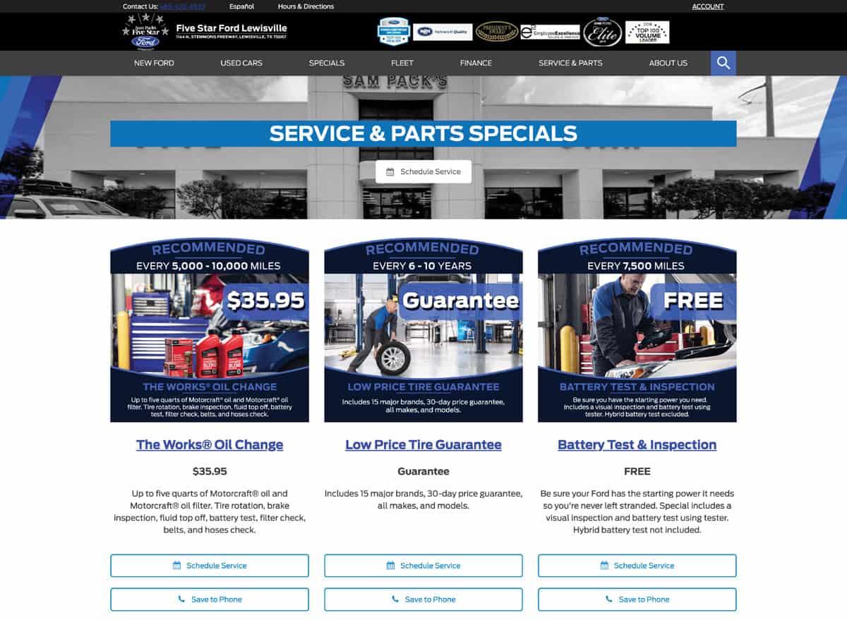 Ford Service Automotive SEO