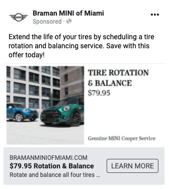MINI Cooper Facebook Ad