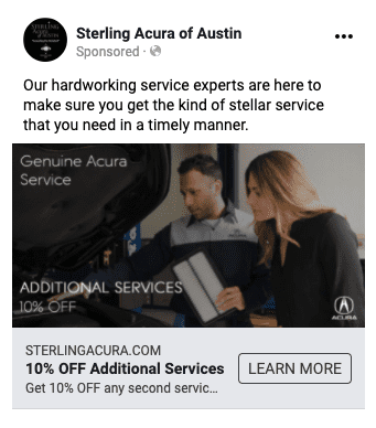 Acura Facebook Ad