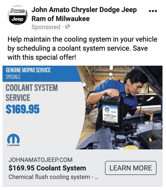 CDJR Facebook Ad