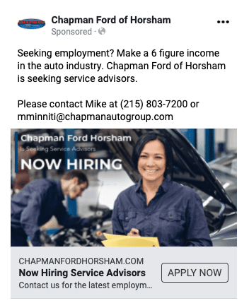 Ford Facebook Ad