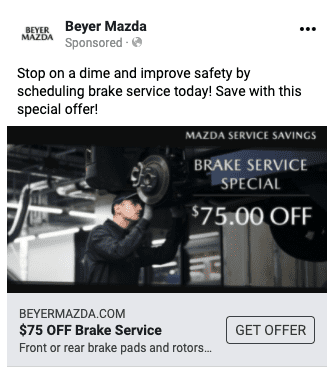 Mazda Facebook Ad