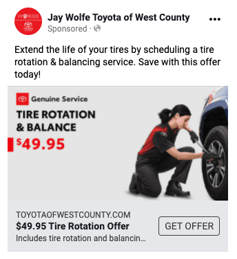 Toyota Facebook Ad